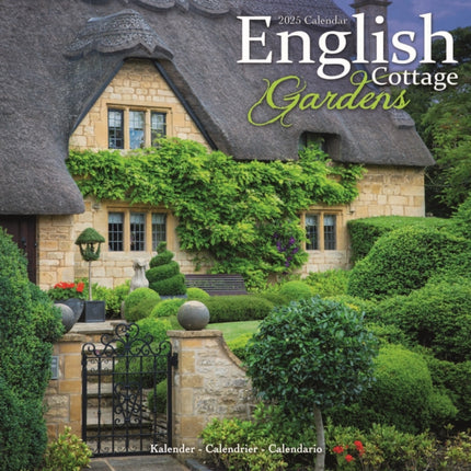 English Gardens Calendar 2025 Square Scenic Wall Calendar  16 Month