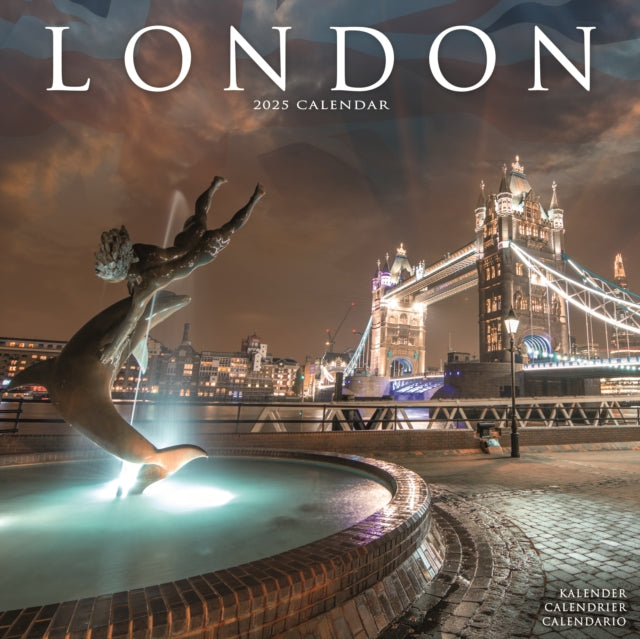 London Calendar 2025 Square Travel Wall Calendar  16 Month