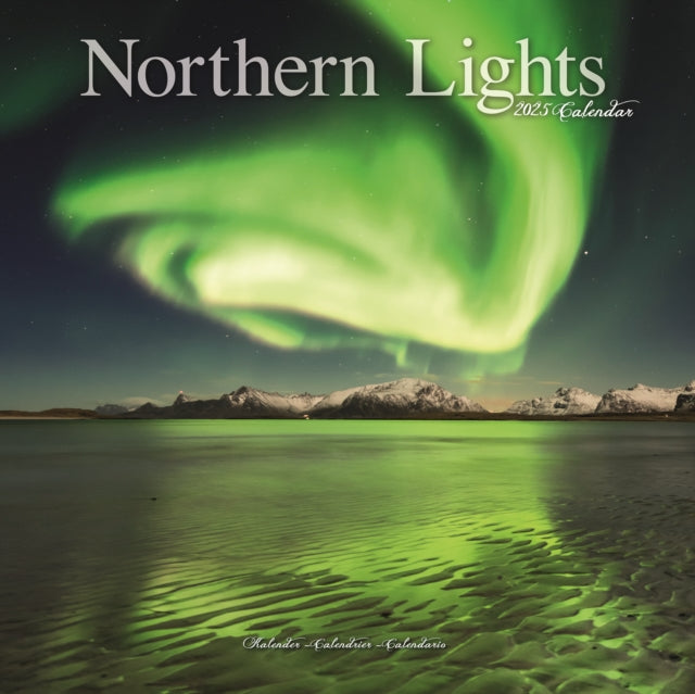 Northern Lights Calendar 2025 Square Travel Wall Calendar  16 Month