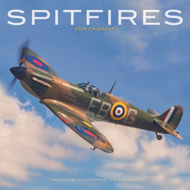 Spitfires Calendar 2025 Square Plane Wall Calendar  16 Month