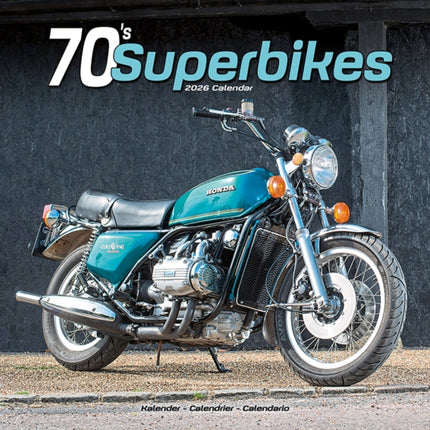 70S Superbikes Calendar 2026  Square Motorbike