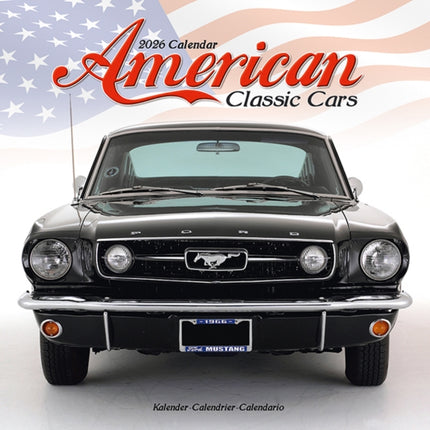 American Classic Cars Calendar 2026  Square Car