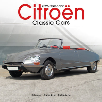 Citroen Classic Cars Calendar 2026  Square Car