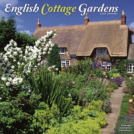 English Gardens Calendar 2026  Square Scenic Wall