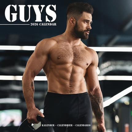 Guys Calendar 2026  Square Sexy Guys Glamour Wall