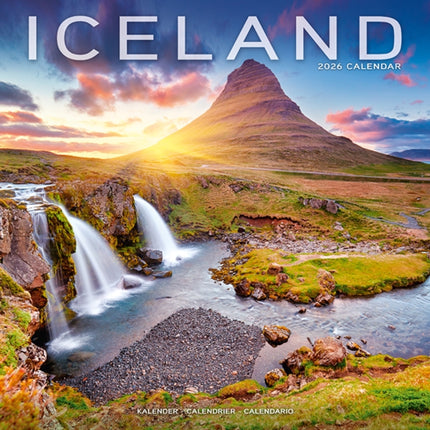 Iceland Calendar 2026  Square Travel Wall