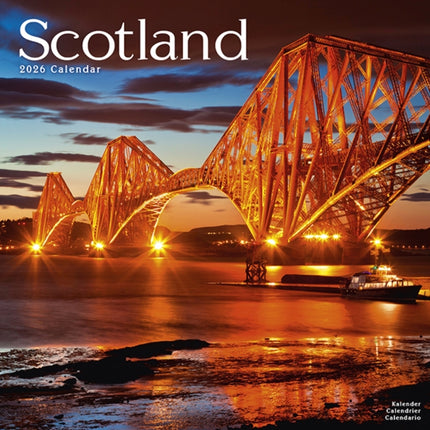 Scotland Calendar 2026  Square Travel Wall