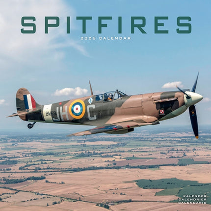 Spitfires Calendar 2026  Square Plane Wall