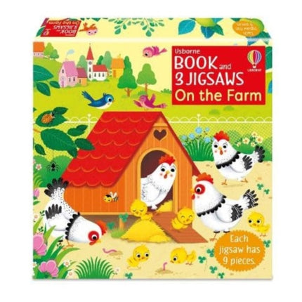 Usborne Book and 3 Jigsaws On the Farm