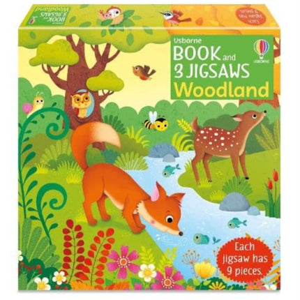 Usborne Book and 3 Jigsaws Woodland