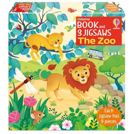 Usborne Book and 3 Jigsaws The Zoo