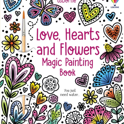 Love, Hearts and Flowers Magic Painting Book