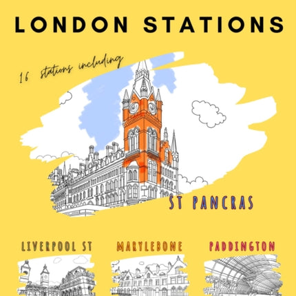 London Stations Colouring Book A4