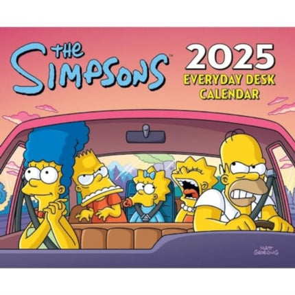 The Simpsons Desk Block Calendar 2025