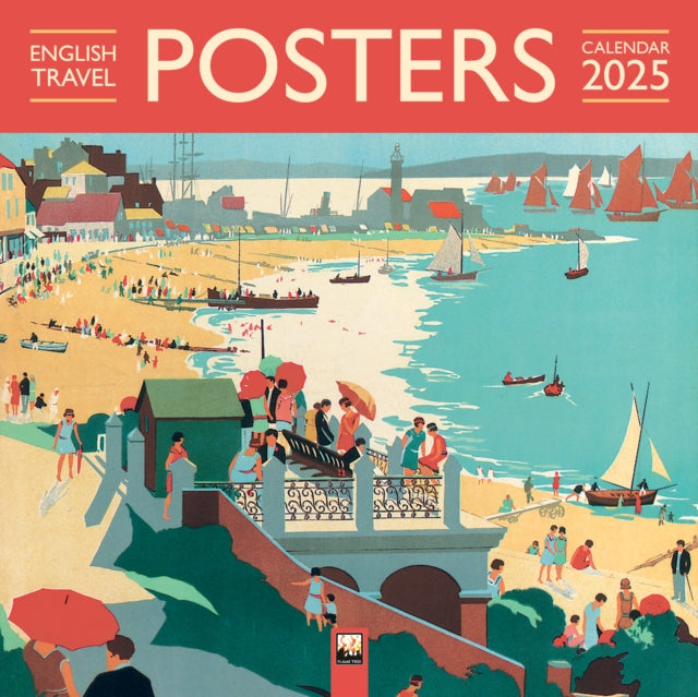 English Travel Posters Wall Calendar 2025 Art Calendar