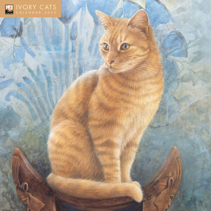 Ivory Cats by Lesley Anne Ivory Wall Calendar 2025 Art Calendar