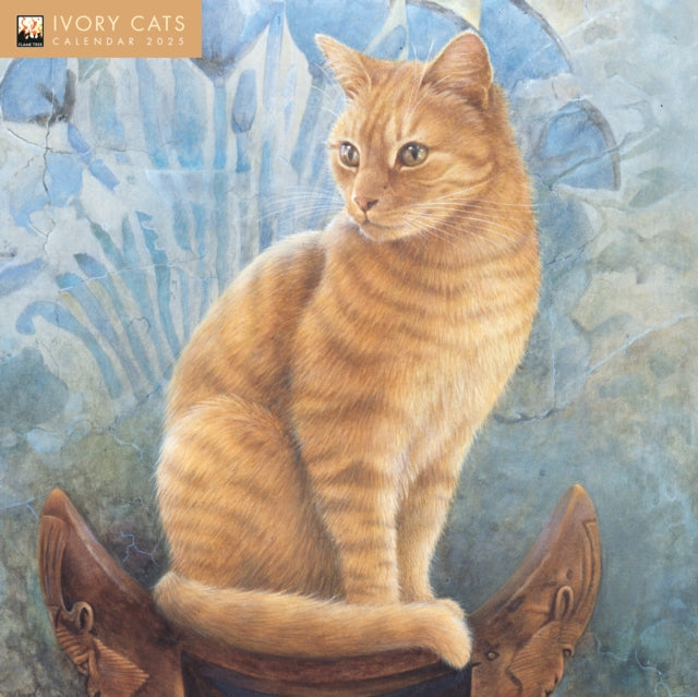 Ivory Cats by Lesley Anne Ivory Wall Calendar 2025 Art Calendar