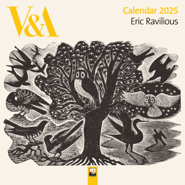 VA Eric Ravilious Wall Calendar 2025 Art Calendar