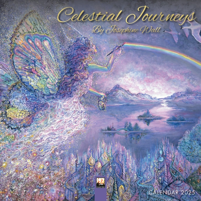 Celestial Journeys by Josephine Wall Mini Wall Calendar 2025 Art Calendar