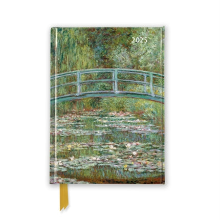 Claude Monet Bridge over a Pond of Water Lilies 2025 Luxury Pocket Diary Planner  Week to View