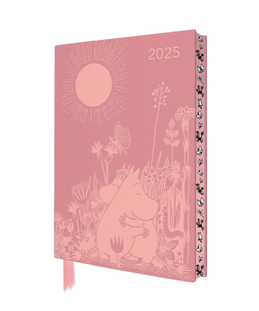 Moomin Love 2025 Artisan Art Vegan Leather Diary Planner  Page to View with Notes