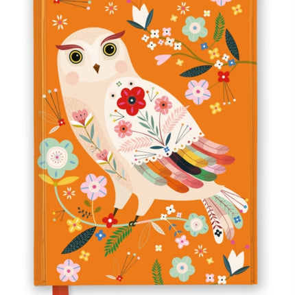 Bee Brown Folk Owl Foiled Journal