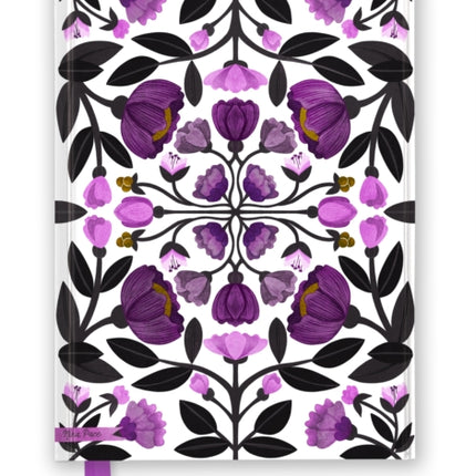 Nina Pace Purple Flowers Foiled Journal
