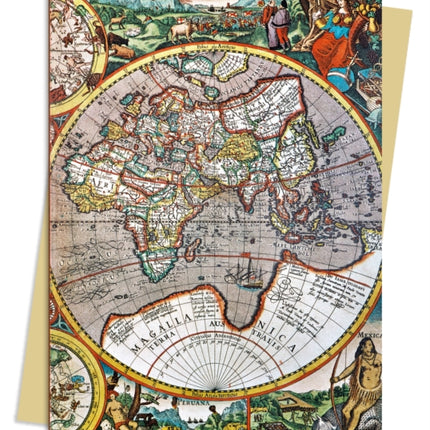 Pieter van den Keere Antique Map Greeting Card