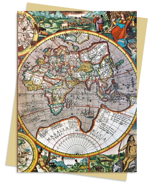 Pieter van den Keere Antique Map Greeting Card