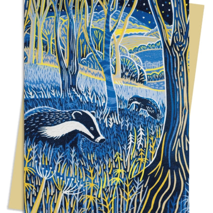 Annie Soudain Foraging by Moonlight Greeting Card