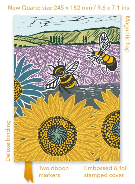 Kate Heiss Sunflower Fields Foiled Quarto Journal