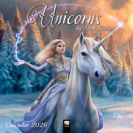 Unicorns by Anne Stokes Wall Calendar 2026 Art
