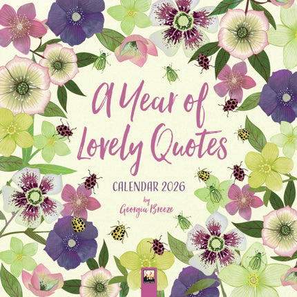 A Year of Lovely Quotes Wall Calendar 2026 Art