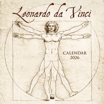 Leonardo da Vinci Wall Calendar 2026 Art Calendar