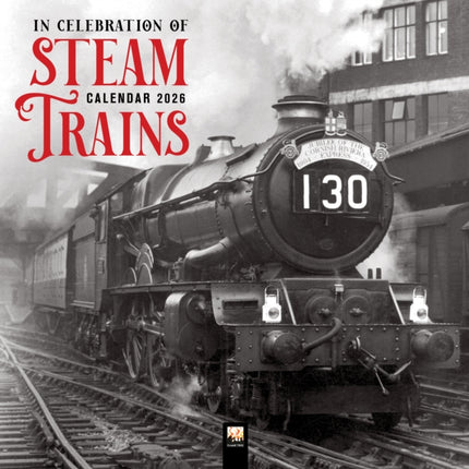 Steam Trains Heritage Wall Calendar 2026 Art