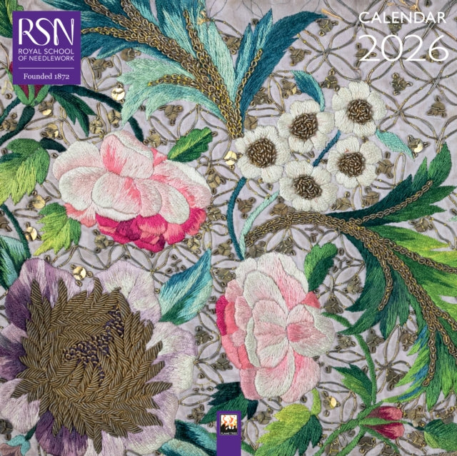 Royal School of Needlework Wall Calendar 2026 Art