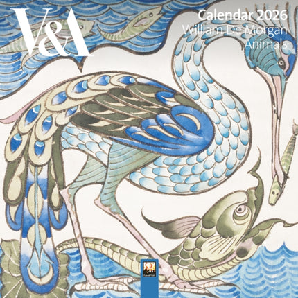VA De Morgan Animals Mini Wall Calendar 2026 Art