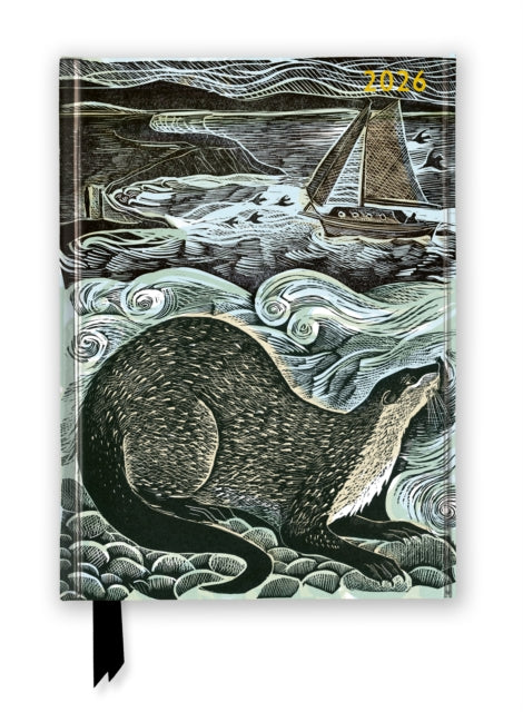 Angela Harding Shetland Otter and Windsong 2026 Luxury Diary Planner  Page to View with Notes