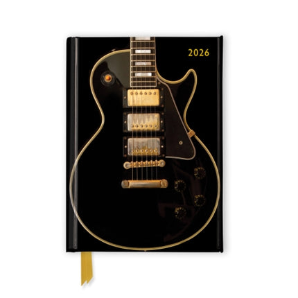 Black Gibson Guitar 2026 Luxury Pocket Diary Planner  Week to View