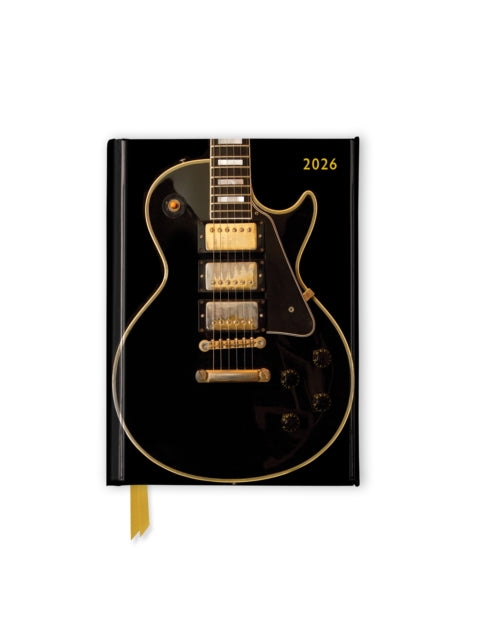 Black Gibson Guitar 2026 Luxury Pocket Diary Planner  Week to View