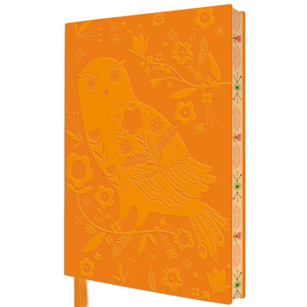 Bee Brown Folk Owl Artisan Art Notebook Flame