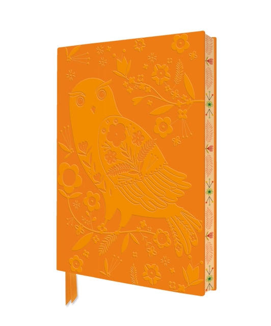 Bee Brown Folk Owl Artisan Art Notebook Flame