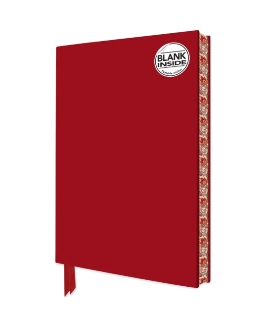 Ruby Red Blank Artisan Notebook Flame Tree