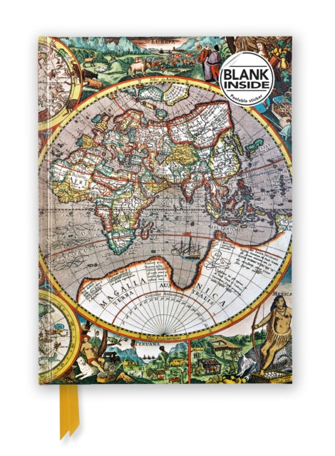 Antique Map Foiled Blank Journal