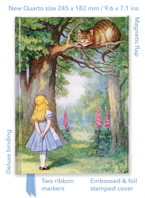 John Tenniel Alice and the Cheshire Cat Foiled Quarto Journal