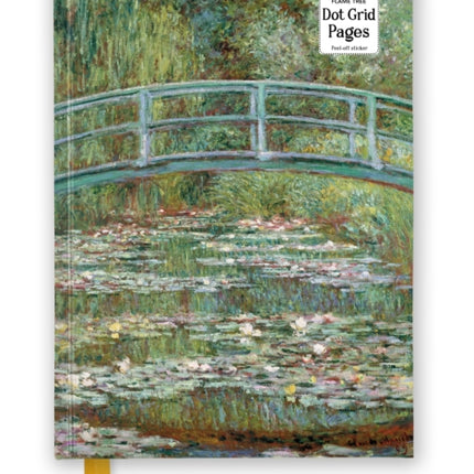 Claude Monet Bridge over a Pond of Water Lilies Foiled Dot Grid Journal