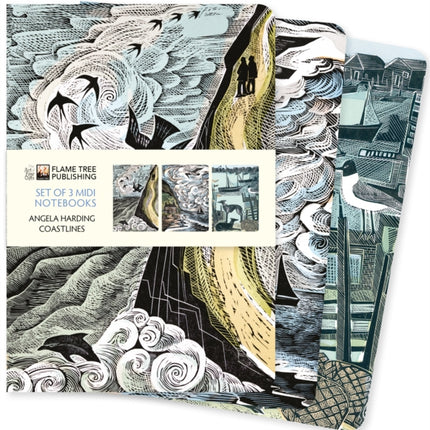 Angela Harding Coastlines Set of 3 Midi Notebooks
