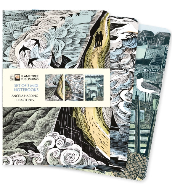 Angela Harding Coastlines Set of 3 Midi Notebooks