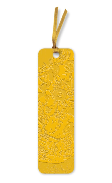 Vincent van Gogh Sunflowers Artisan Art Vegan Leather Bookmarks pack of 10