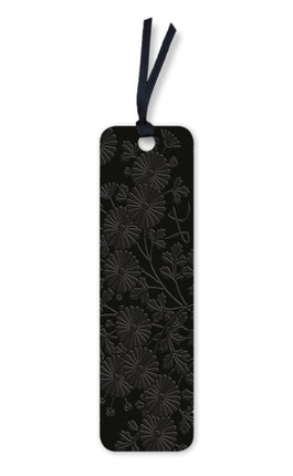 Uematsu Hobi Box Decorated with Chrysanthemums Artisan Art Vegan Leather Bookmarks pack of 10